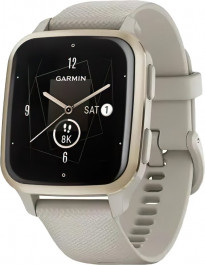   Garmin Venu Sq 2 – Music Edition Cream Gold Al. Bezel w. French Gray Case and S. Band (0010-02700-02/12/82)