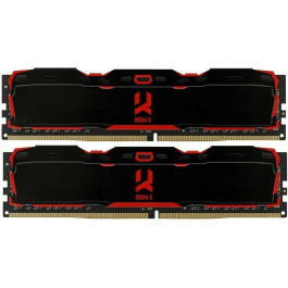   GOODRAM 32 GB (2x16GB) DDR4 3200 MHz IRDM X Black (IR-X3200D464L16A/32GDC)