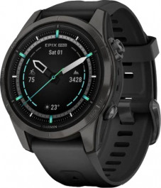   Garmin Epix Pro Gen 2 Sapphire 42mm Carbon G. DLC Ti. with Black Band (010-02802-14/15)