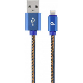   Cablexpert Premium Denim Apple Lightning Blue 1m (CC-USB2J-AMLM-1M-BL)