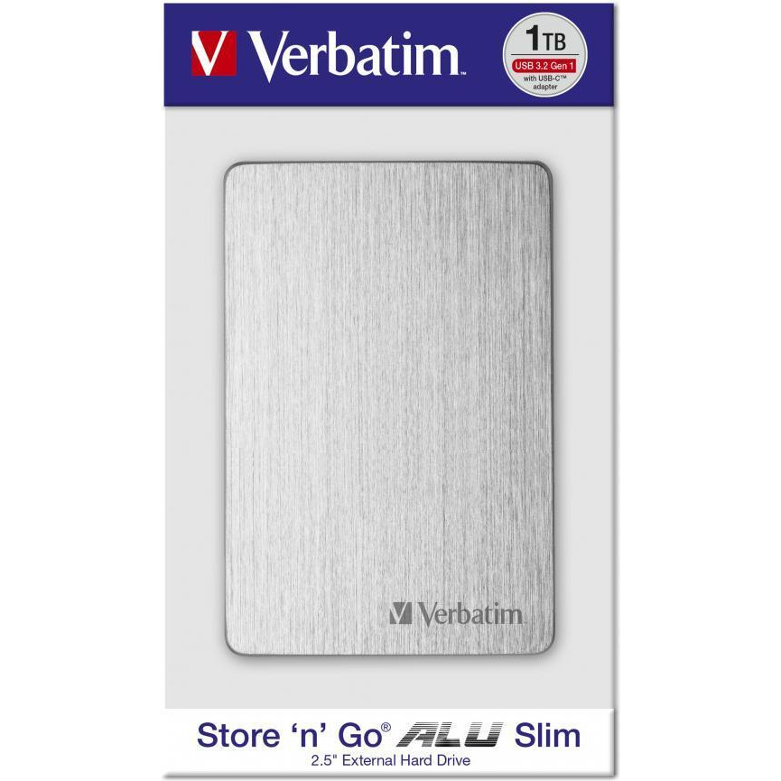 Verbatim Store'n Go ALU 1 TB Silver (53663) - зображення 1