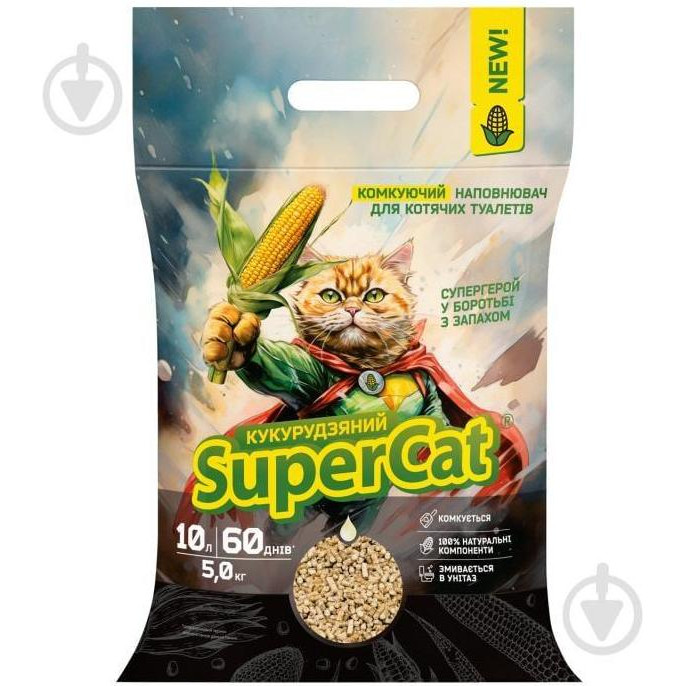 SuperCat кукурудзяний комкуючий 5 кг (3540) - зображення 1