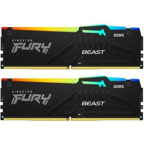 Kingston FURY 32 GB (2x16GB) DDR5 6000 MHz Beast RGB EXPO (KF560C30BBEAK2-32) - зображення 1