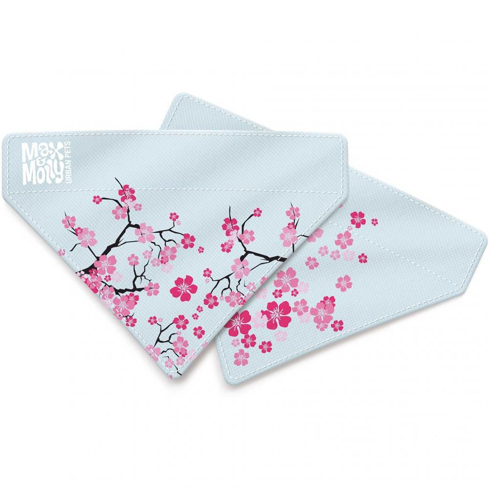 Max & Molly Бандана для собак  Bandana Cherry Bloom на нашийник з принтом Вишневе цвітіння L (4894512059504) - зображення 1