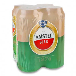   Amstel Пиво  світле фільтроване пастеризоване 5% 4х500 мл (4820046964168)