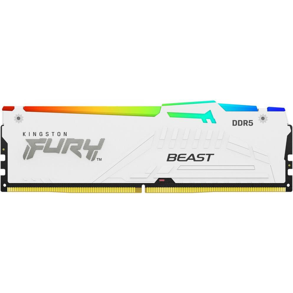 Kingston FURY 32 GB DDR5 6400 MHz Beast RGB White (KF564C32BWA-32) - зображення 1