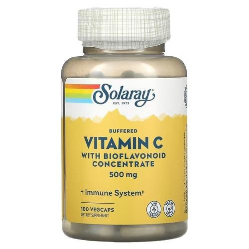 Solaray Buffered Vitamin C with Bioflavonoid Concentrate 500 mg 100 капсул - зображення 1