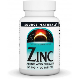   Source Naturals Zinc 50 mg 100 таблеток