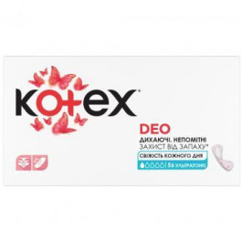   Kotex Ежедневные прокладки  Deo Ultraslim комфорт и свежесть на все 100, 56 шт (5029053548258)