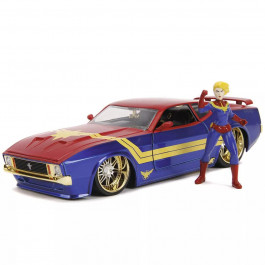   Jada Marvel. Ford Mustang Мах (1973) з фігуркою Капітан Марвел, масштаб 1:24 (253225009)