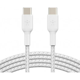   Belkin Braided USB-C to USB-C White 1m (CAB004BT1MWH)