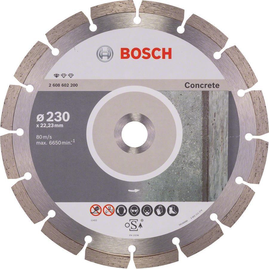 Bosch Диск алмазний Standard for Concrete 230-22.23, по бетону - зображення 1