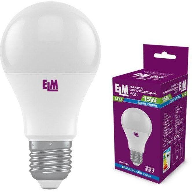 ELM LED B65 PA10 15W E27 6500K (18-0195) - зображення 1