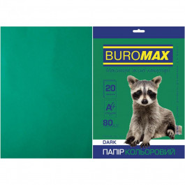   BuroMax А4, 80г/м2, DARK, темно-зеленый, 20 листов (BM.2721420-04)