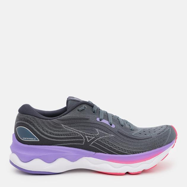 Mizuno Жіночі кросівки для бігу Mizuno Wave Skyrise 4 J1GD230971 37 (4.5UK) 23.5 см Світло-чорний/Білий/Фіо - зображення 1