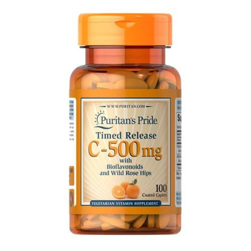 Puritan's Pride Vitamin C 500 mg with Rose Hips Time Release 100 таб. - зображення 1