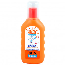   Sun Energy Засіб для засмаги  Kids Дитяча гіпоалергенна емульсія SPF 30 150 мл (4823015922619)