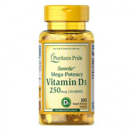   Puritan's Pride Vitamin D3 10,000 IU 100 капсул