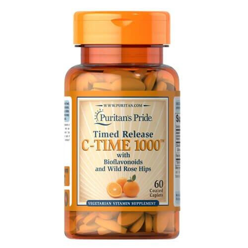 Puritan's Pride Vitamin C-1000 mg with Rose Hips Timed Release 60 таб - зображення 1