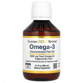   California Gold Nutrition Norwegian Extra Strength Omega 3 Fish Oil Lemon 200 ml, Лимон