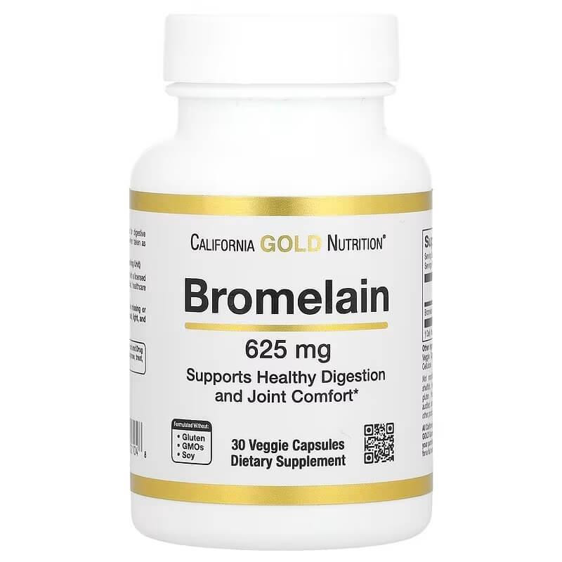 California Gold Nutrition Bromelain 620 mg 30 капсул - зображення 1