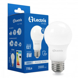   Lectris LED 1-LC-1105 8Вт 4000К A60 Е27