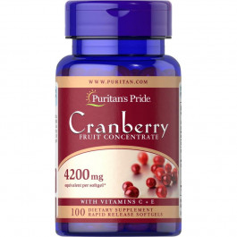   Puritan's Pride Cranberry Fruit Concentrate with C & E, 100 капсул