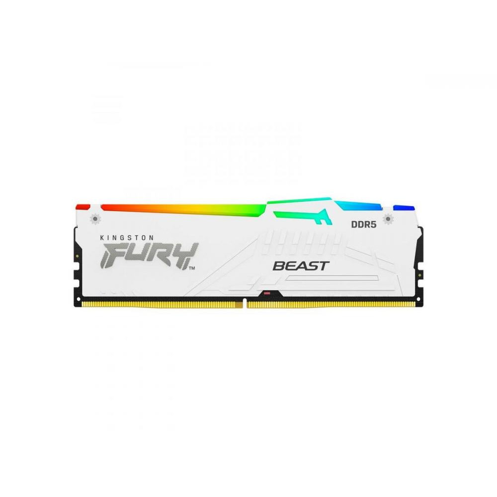 Kingston FURY 32 GB DDR5 5200 MHz Beast RGB White (KF552C40BWA-32) - зображення 1