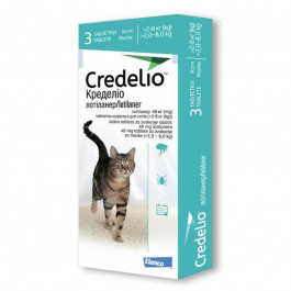   Elanco Таблетки від бліх та кліщів для котів  Credelio Tab Cat, 3 шт (5420036918356)