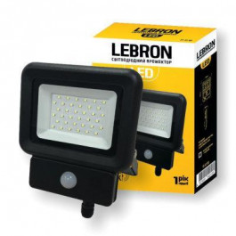   Lebron LED прожектор з датчиком руху  LF-20S, 20W, 1600Lm, 6500К (17-12-20)