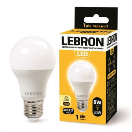   Lebron LED L-A60 8W Е27 3000K 700Lm 240° (LEB 11-11-17)