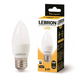   Lebron LED L-C37 6W E27 4100K 480Lm 220° (LEB 11-13-50)