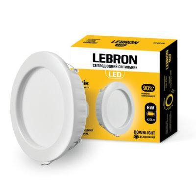 Lebron Стельовий Світлодіодний Світильник Вбудований  L-DR-1841, 18W LED, 1440Lm, 4100К (12-08-18) - зображення 1