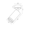 VIDEX Точечный светильник под лампу SPF05B GU10  накладной поворотный белый VL-SPF05B-W - зображення 3