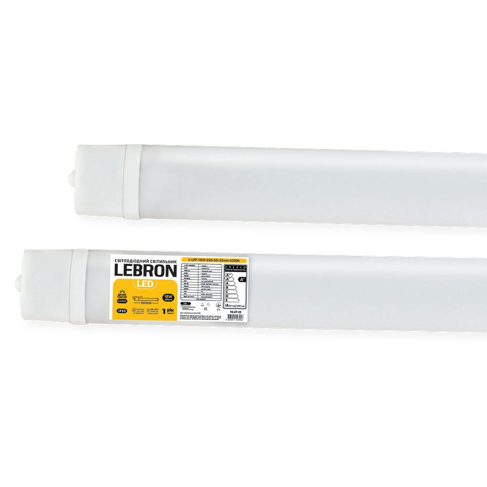 Lebron Лінійний Світлодіодний Світильник  L-Т8-LPP, 18W LED, 1500Lm, 6200К (16-47-22) - зображення 1