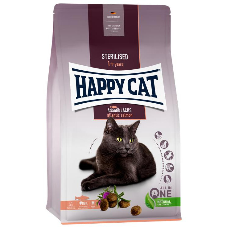 Happy Cat Adult Sterilised Atlantik-Lachs 300 г (70578) - зображення 1