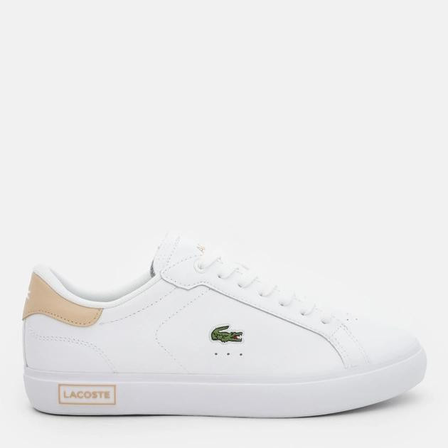 LACOSTE Жіночі кеди низькі  Powercourt 747SFA0071-2J8 39.5 (T6) 25.4 см Білі (5059862308644) - зображення 1