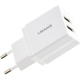   USAMS US-CC090 T24 Dual USB Travel Charger 2.1A EU White (CC90TC01)