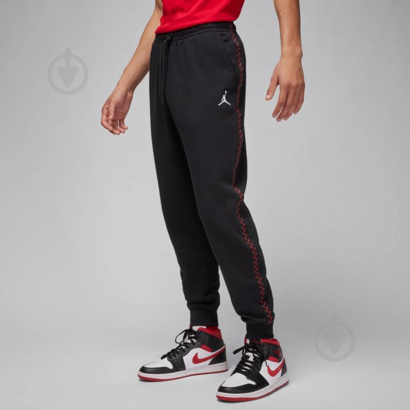 Nike Чорні чоловічі спортивнi штани  M J FLT MVP HBR FLC PANT FN6356-010 - зображення 1