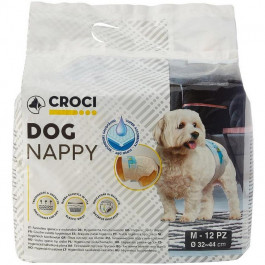   Croci Суперпоглинаючі підгузки для собак  Dog Nappy з еластичною стрічкою M вага 3-6 кг 32-44 см 12 шт. (8