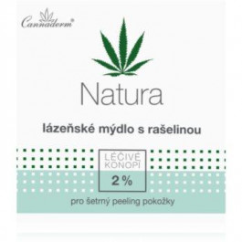   Cannaderm Natura Spa soap with peat extract очищуюче мило з чорною гряззю з конопляною олією 80 гр