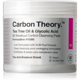   Carbon Theory Tea Tree Oil & Glycolic Acid очищаючі спонжі для розгладження та роз'яснення шкіри 60 кс