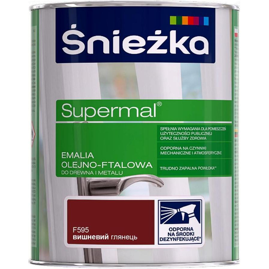 Sniezka Supermal F595 вишневый 0,8 л - зображення 1