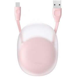   Baseus Little Reunion One-Way Stretchable Data Cable USB for IP 1m Pink (CALRN-24)