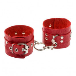   Slash Leather Rastraints Hand Cuffs, Red (SL281407)