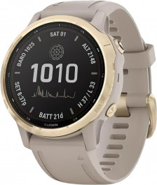   Garmin Fenix 6S Pro Solar Edition Light gold with light sand band (010-02409-11/10)