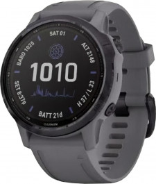   Garmin Fenix 6S Pro Solar Edition Amethyst Steel with Shale Gray Band (010-02409-15)