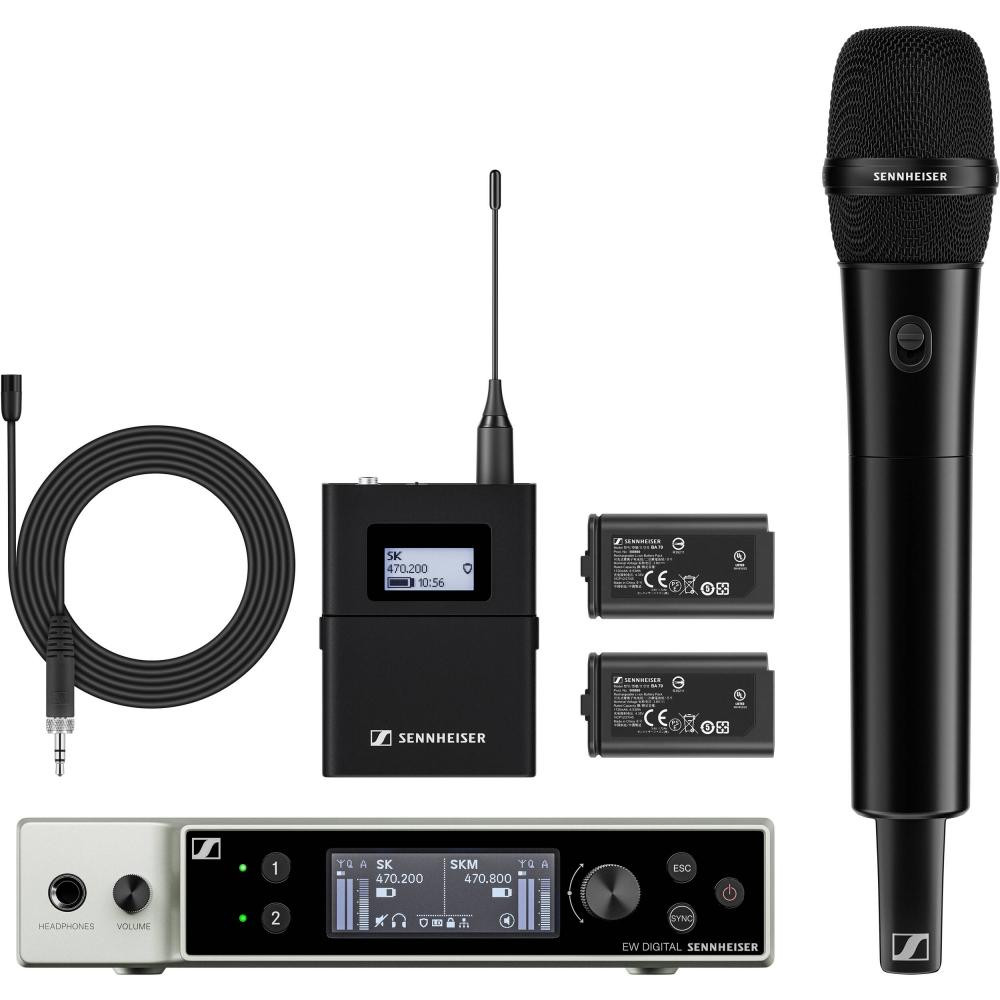 Sennheiser Dual-Channel Digital Combo Wireless System with Omni Lavalier and Handheld Mic (Q1-9) - зображення 1