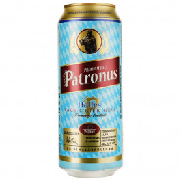   Patronus Пиво  Helles Lager світле з/б, 0,5 л (4054500141813)