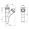 TA Sewage Трійник каналізаційний  32, 45° TASTRPP4532 - зображення 2